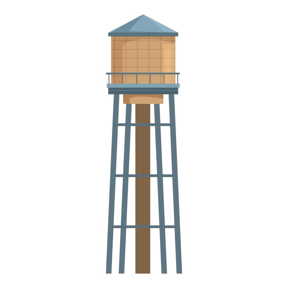 Tall water tower is supplying water to the city vector
