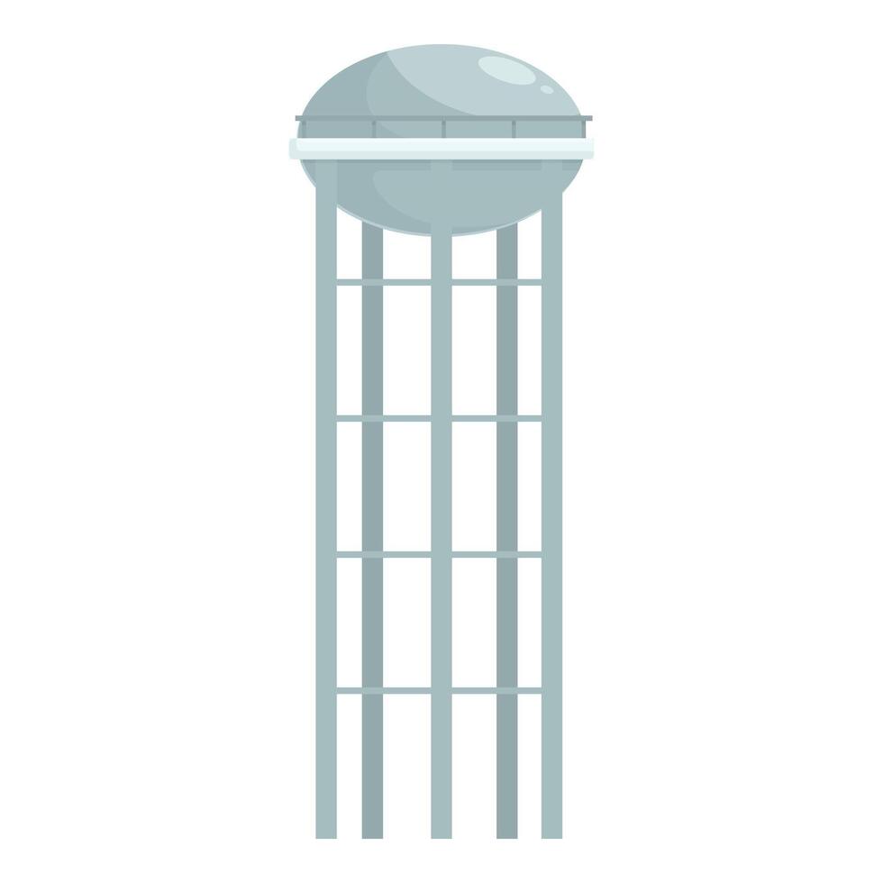 Large metal water tower providing water to a town vector