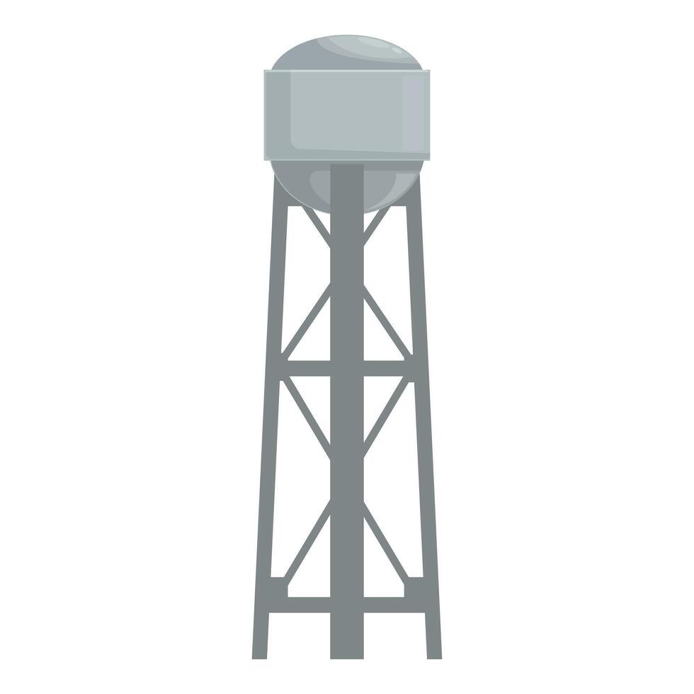 Large metal water tower providing potable water to a town vector