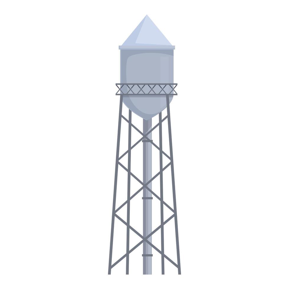 Large metal water tower providing potable water to a town vector