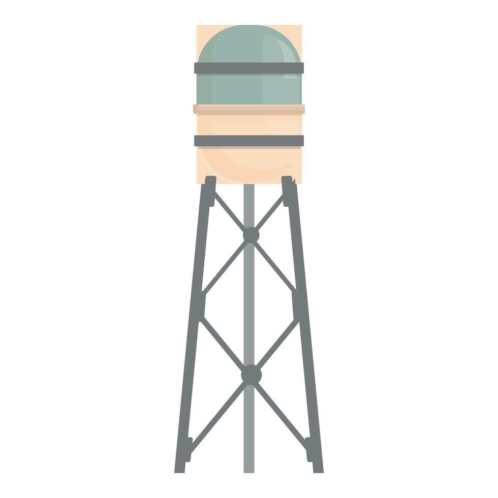 Large water tower standing on metal construction providing water supply vector
