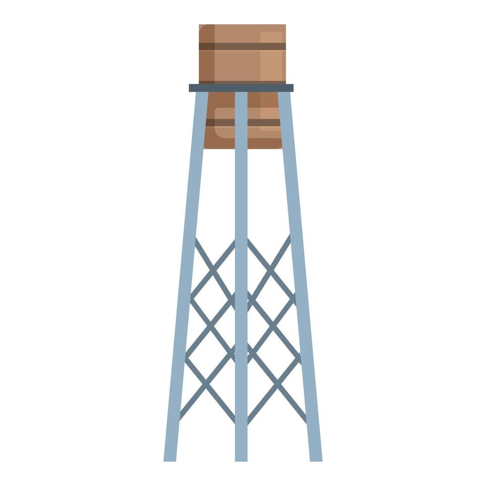 Tall water tower providing water to a small town vector