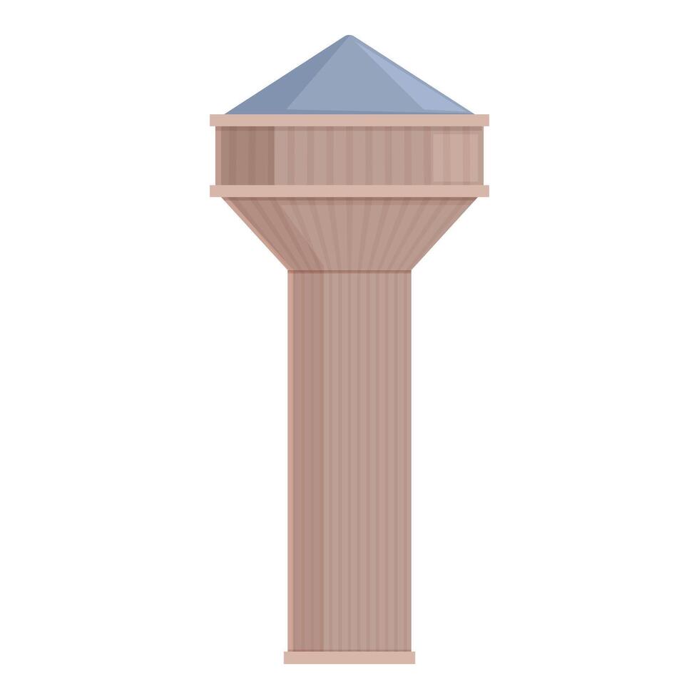 Tall water tower providing water to the city vector