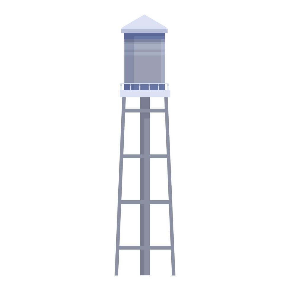 Tall water tower providing water to city infrastructure vector