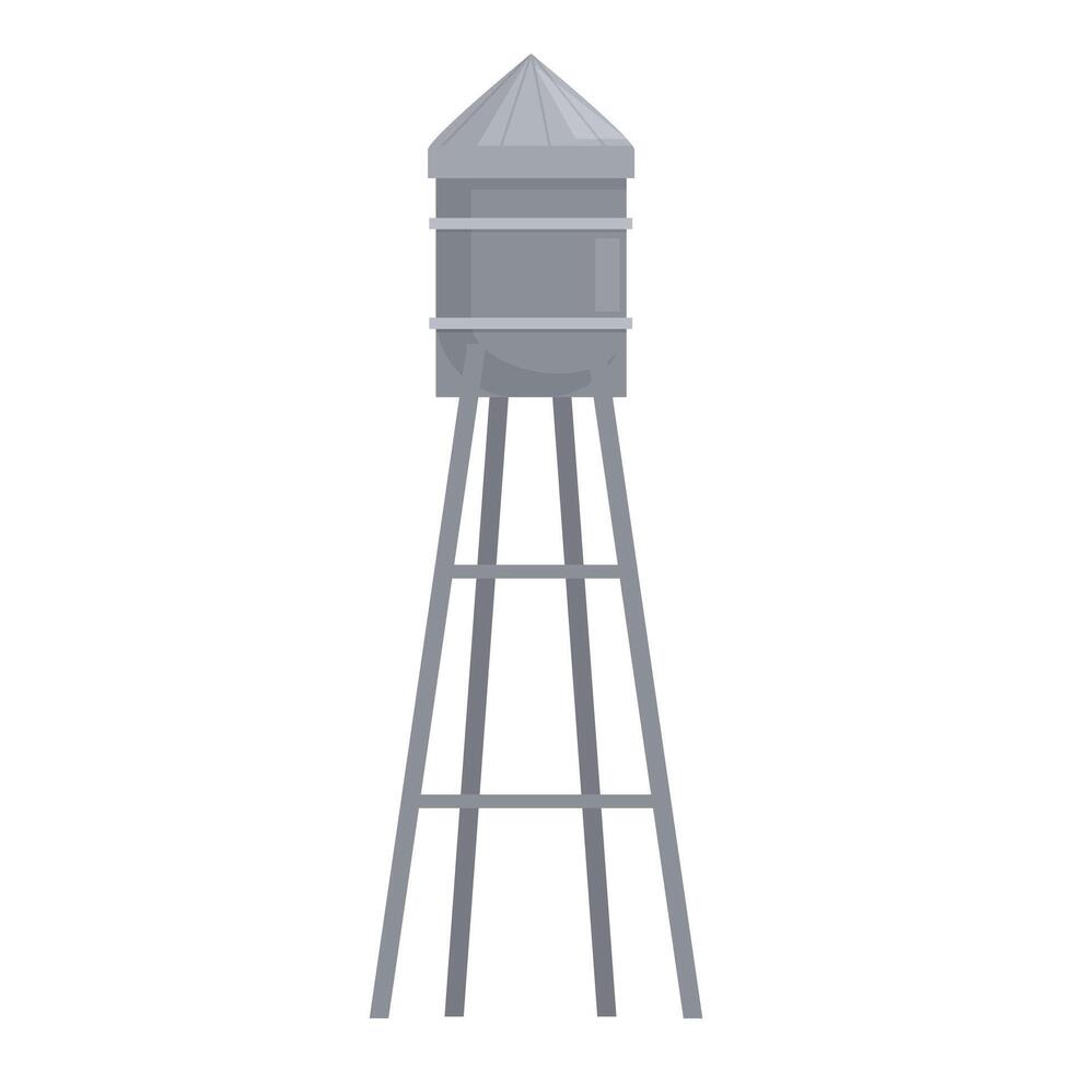 Large metal water tower providing water to a town or city vector