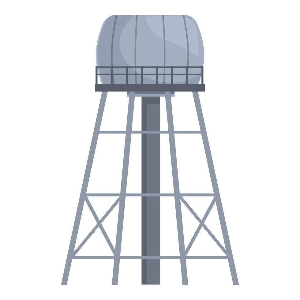 Water tower standing tall providing water storage and pressure vector