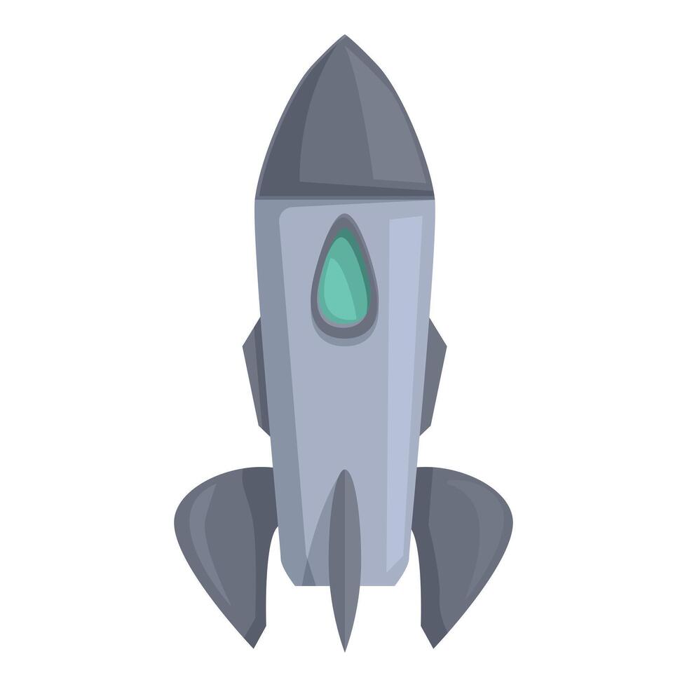 Cartoon rocket ship floating with no smoke or flames vector