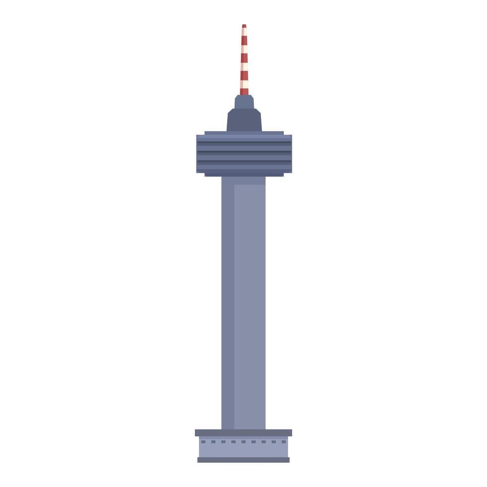 N seoul tower standing tall on mountain peak, seoul, south korea vector