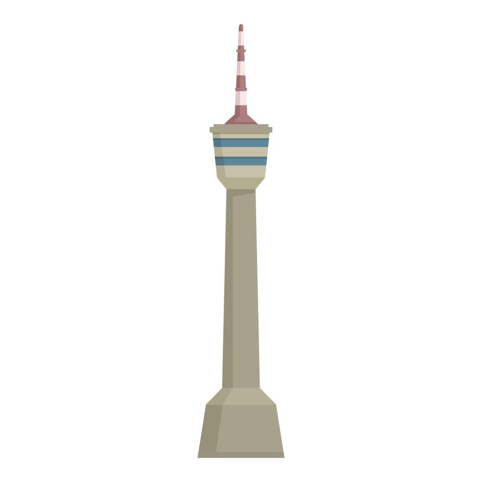 Modern tv tower standing tall with antenna on top vector