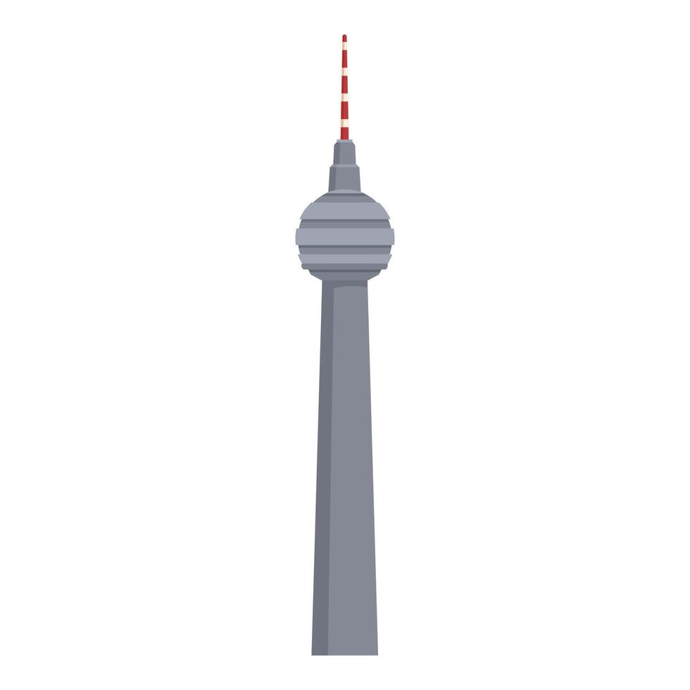 The cn tower is standing tall against a clear sky in toronto vector