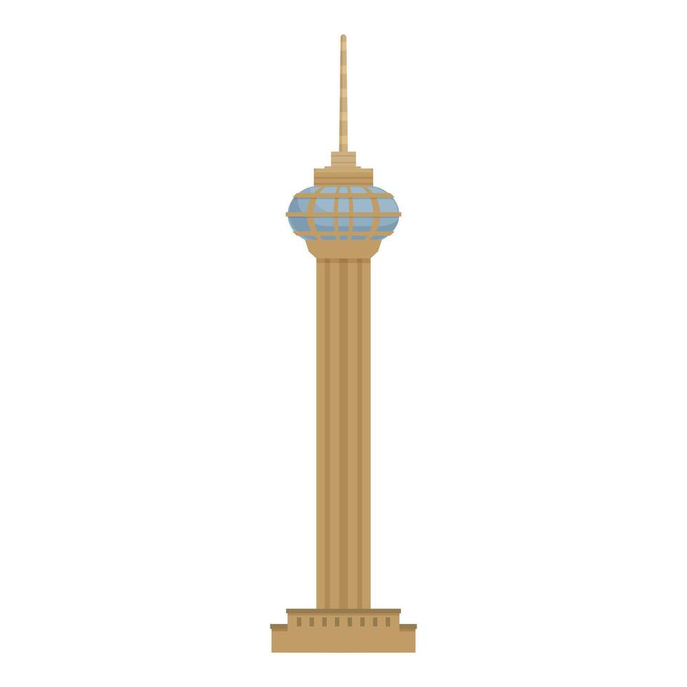 Tall modern telecommunication tower standing tall with observation deck vector