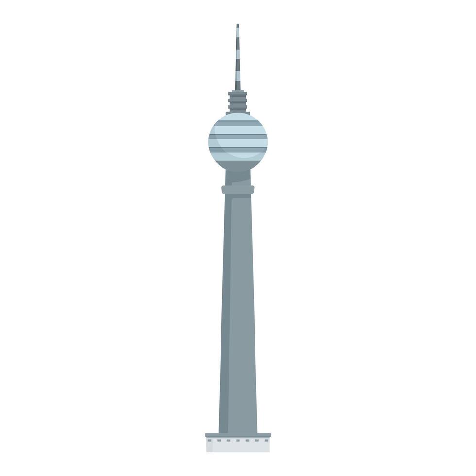 Berlin television tower standing tall against clear sky in germany vector