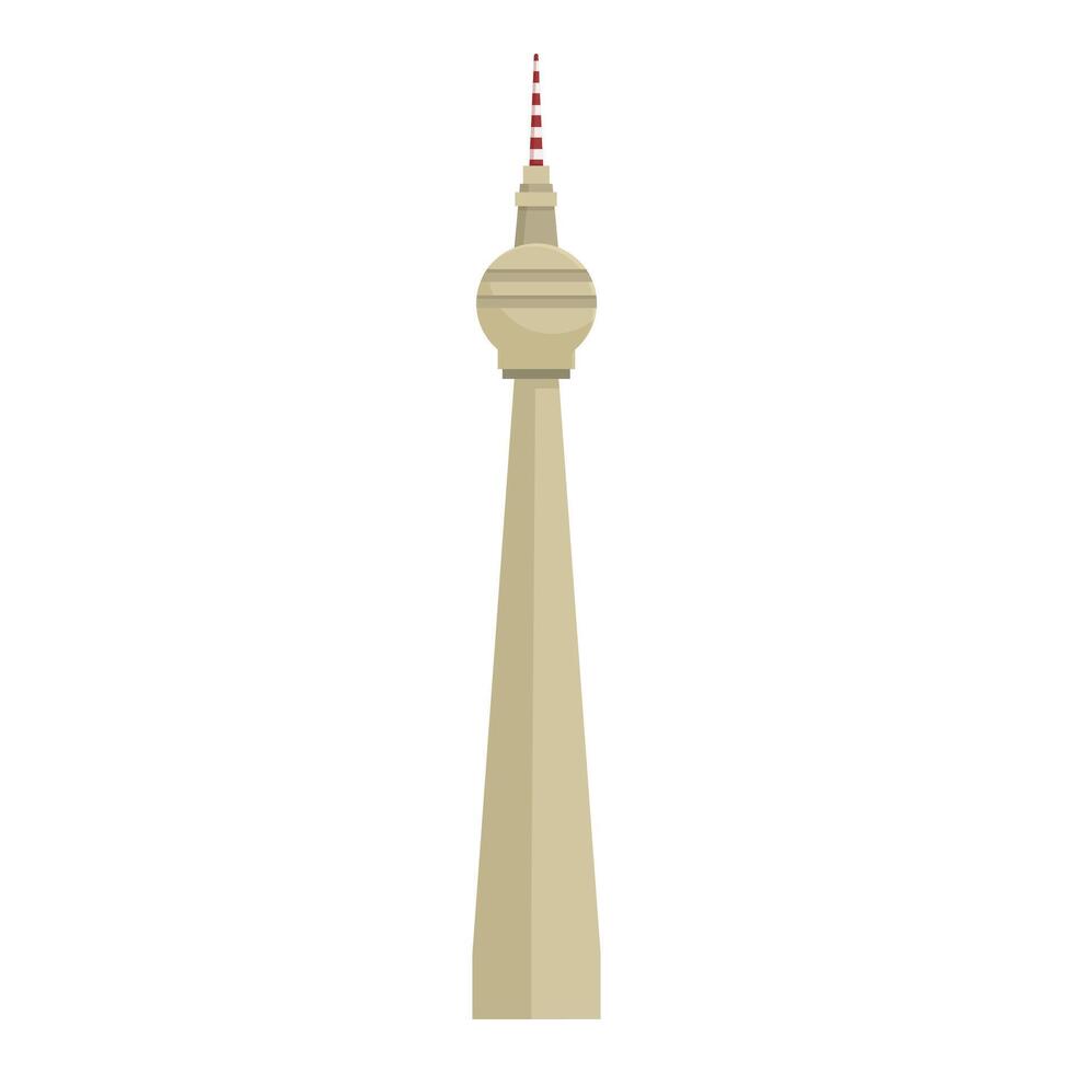 Berlin tv tower standing tall against a clear sky vector