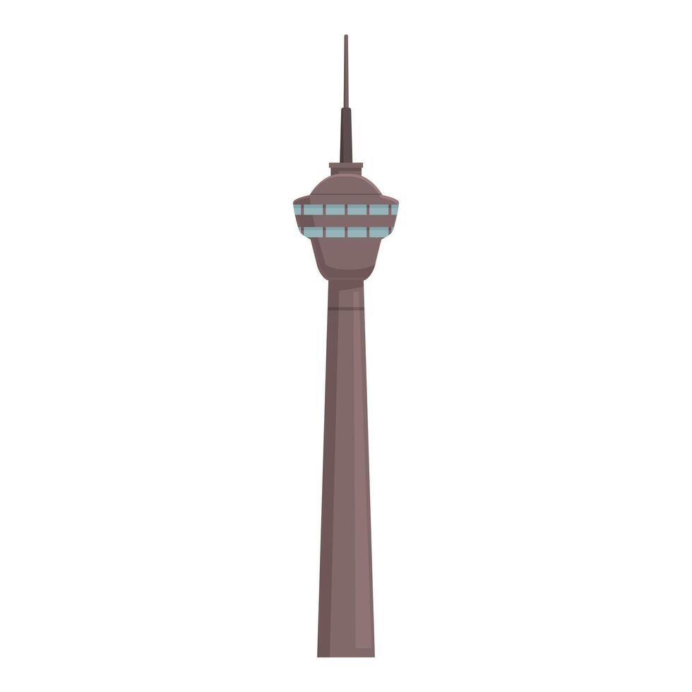 Tall telecommunication tower providing high speed 5g wireless connection in a big city vector