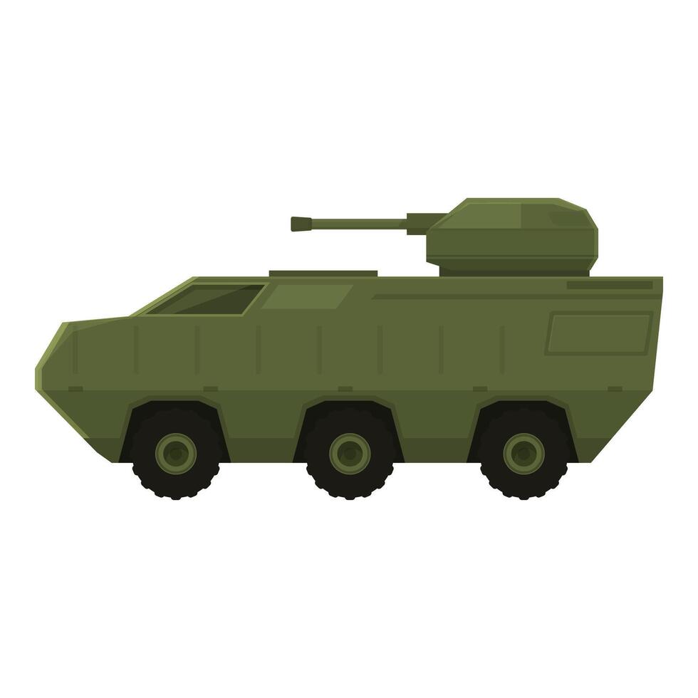 Heavy military tank driving on a mission vector