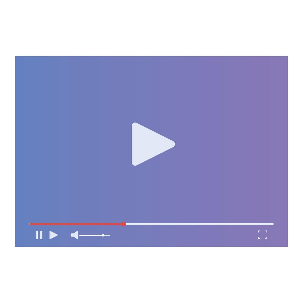 player showing streaming bar playing button and progress bar vector