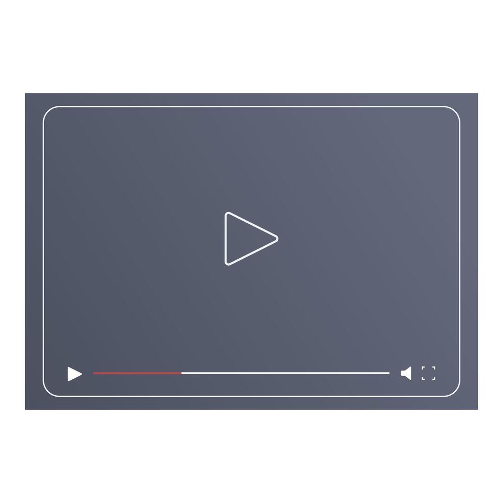 player showing streaming bar playing movie on computer screen vector