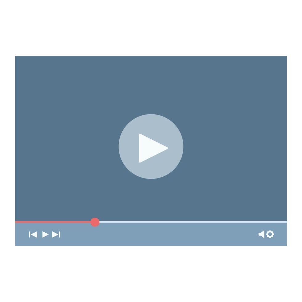 player is showing a streaming bar and play button vector