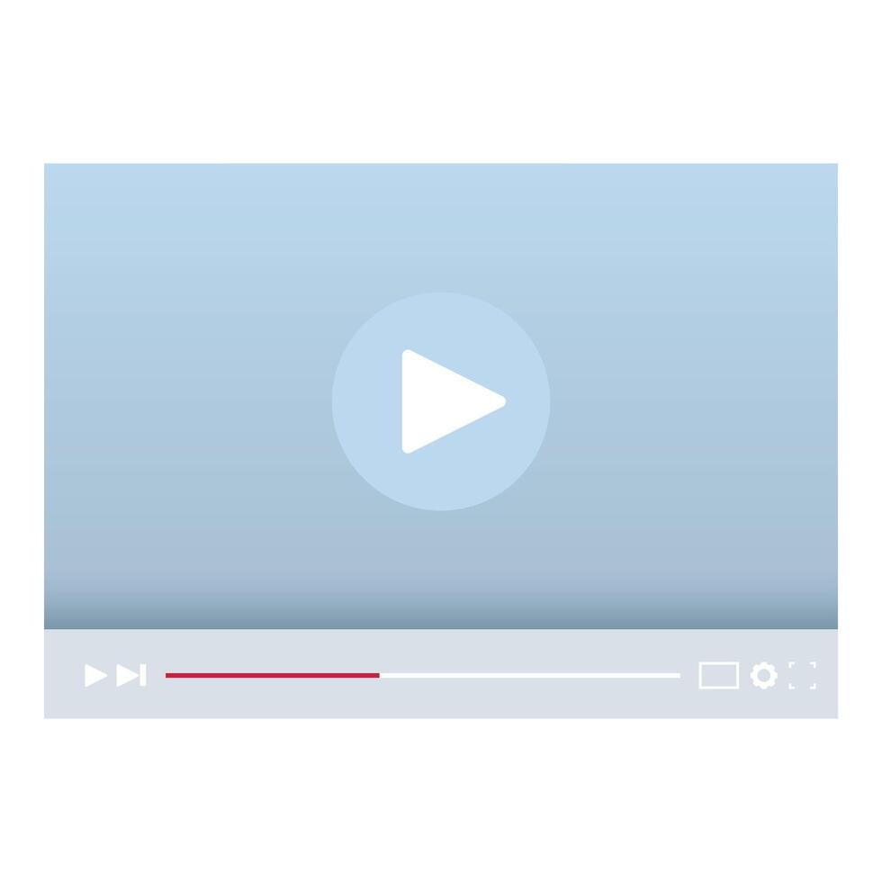 player is showing streaming bar and play button vector