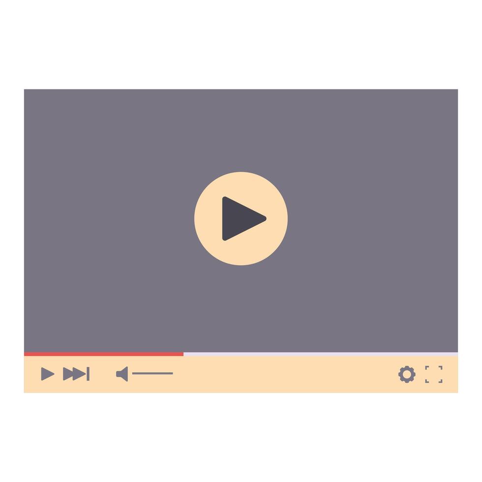 player showing streaming bar interface with play button vector