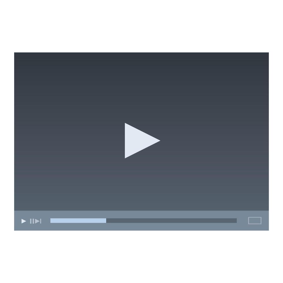 player showing streaming bar play button and time bar vector