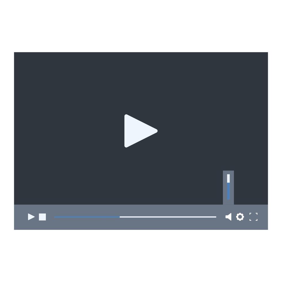 Clean and modern player is showing a loading bar vector