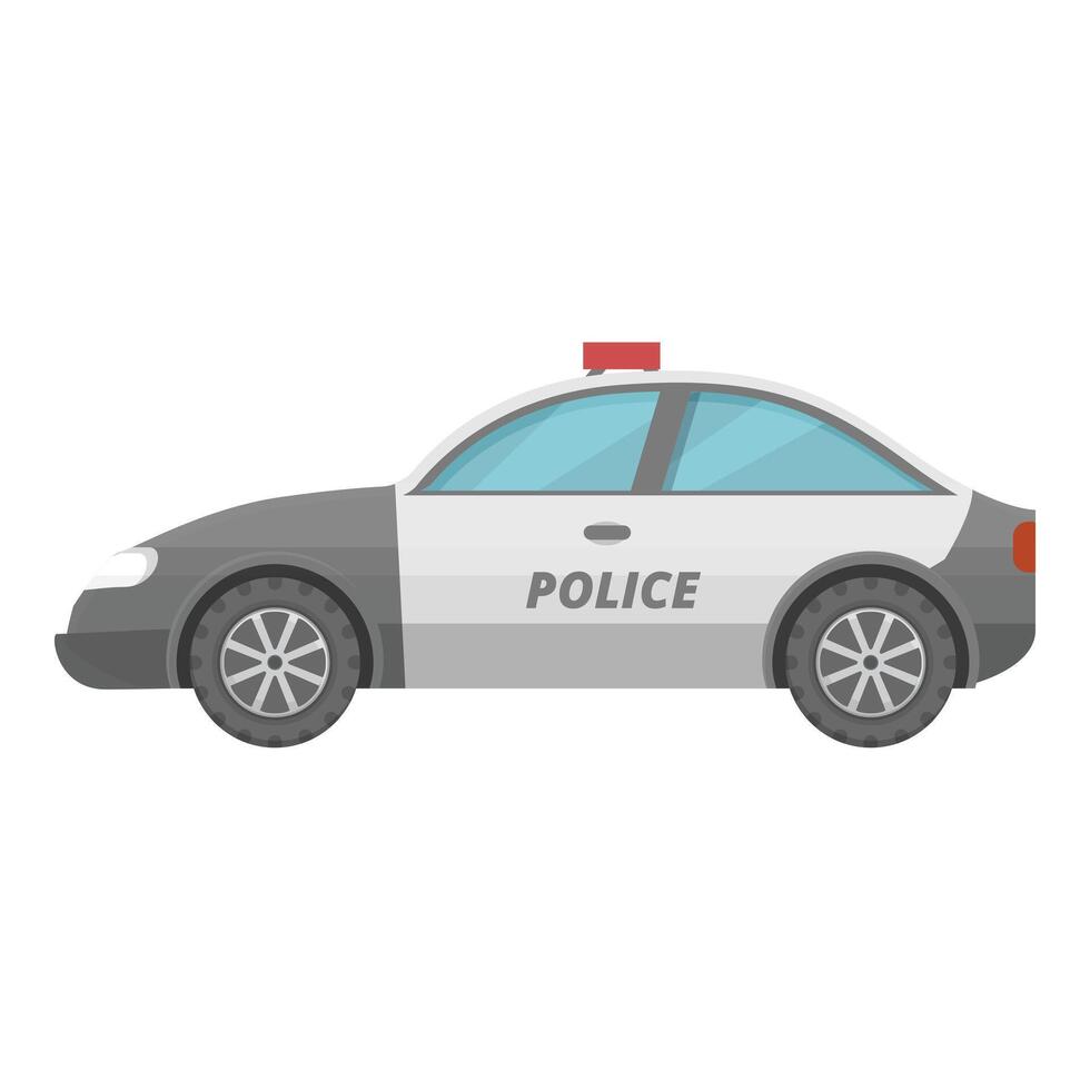 Police car patrolling city streets maintaining order vector