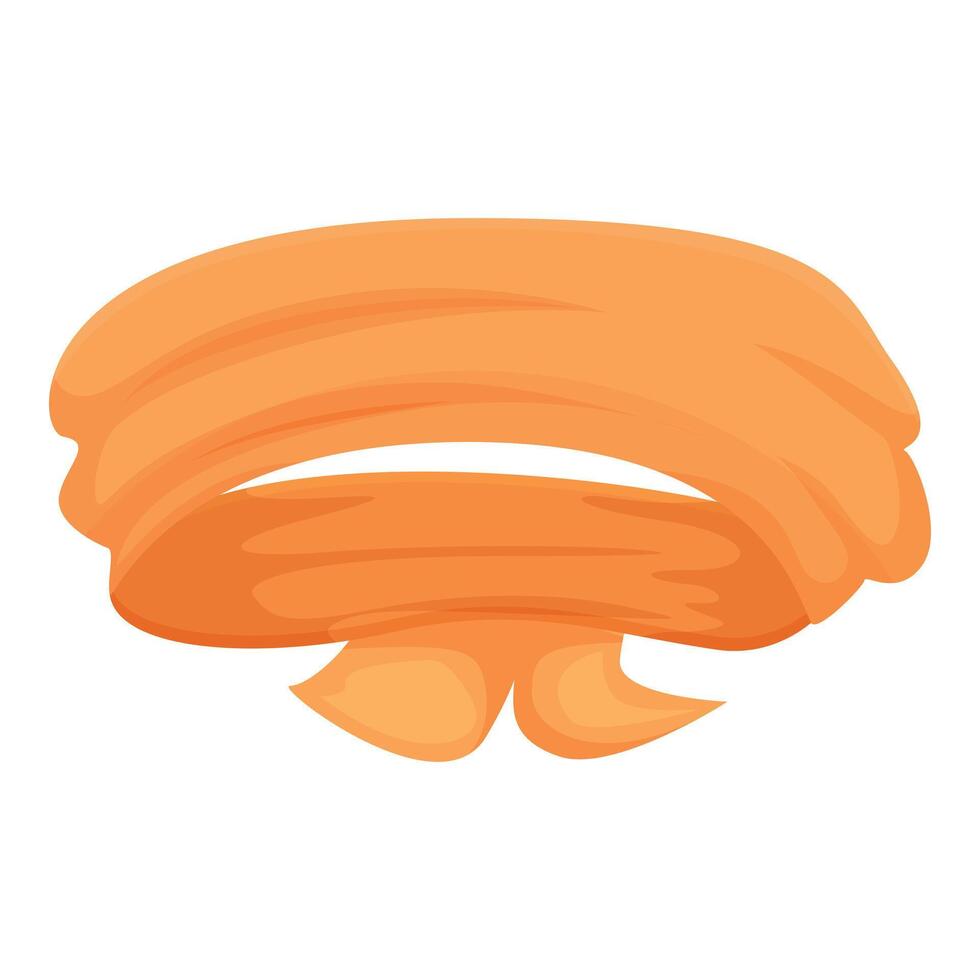 Orange ribbon banner is waving in the wind vector