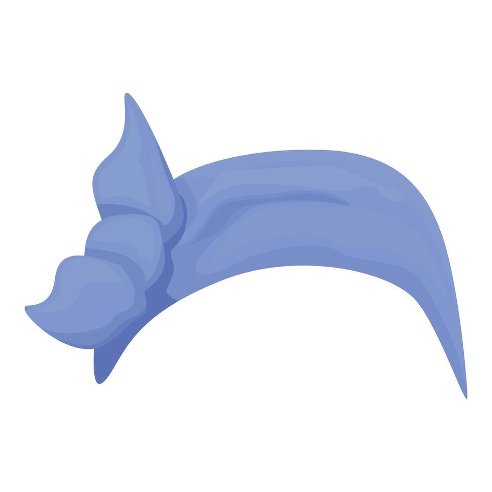 Blue silk scarf flowing in the wind vector