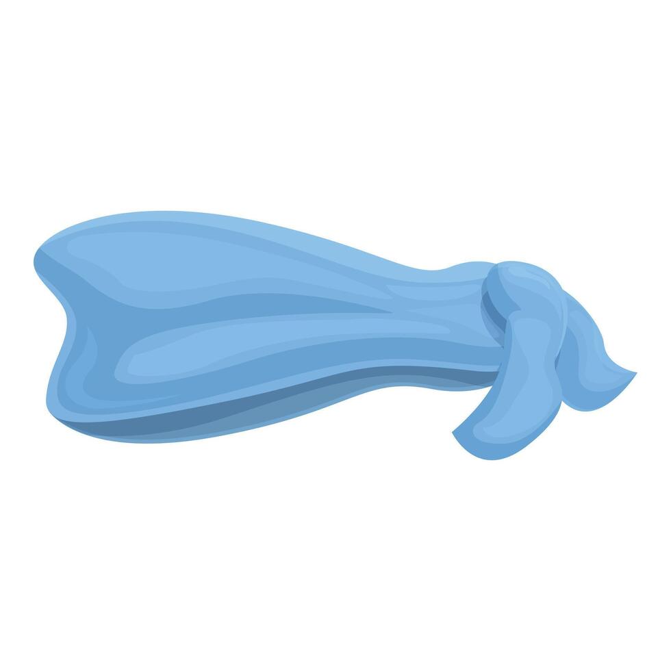 Blue silk scarf flowing in the wind vector