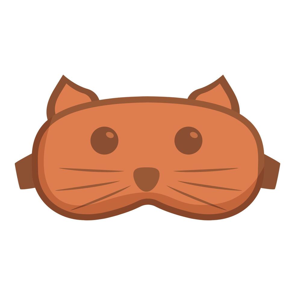 Cute cat shaped sleeping mask for having a restful night vector