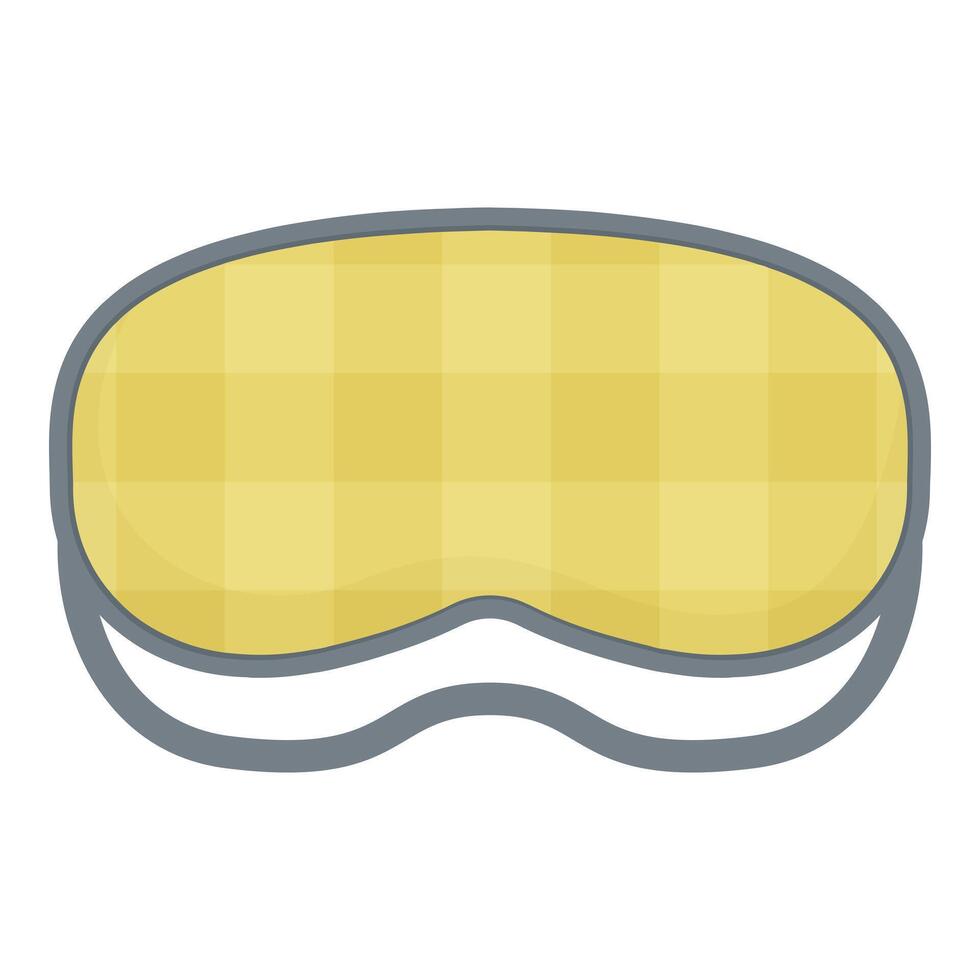 Yellow checkered sleeping mask laying flat, promoting a good night sleep vector