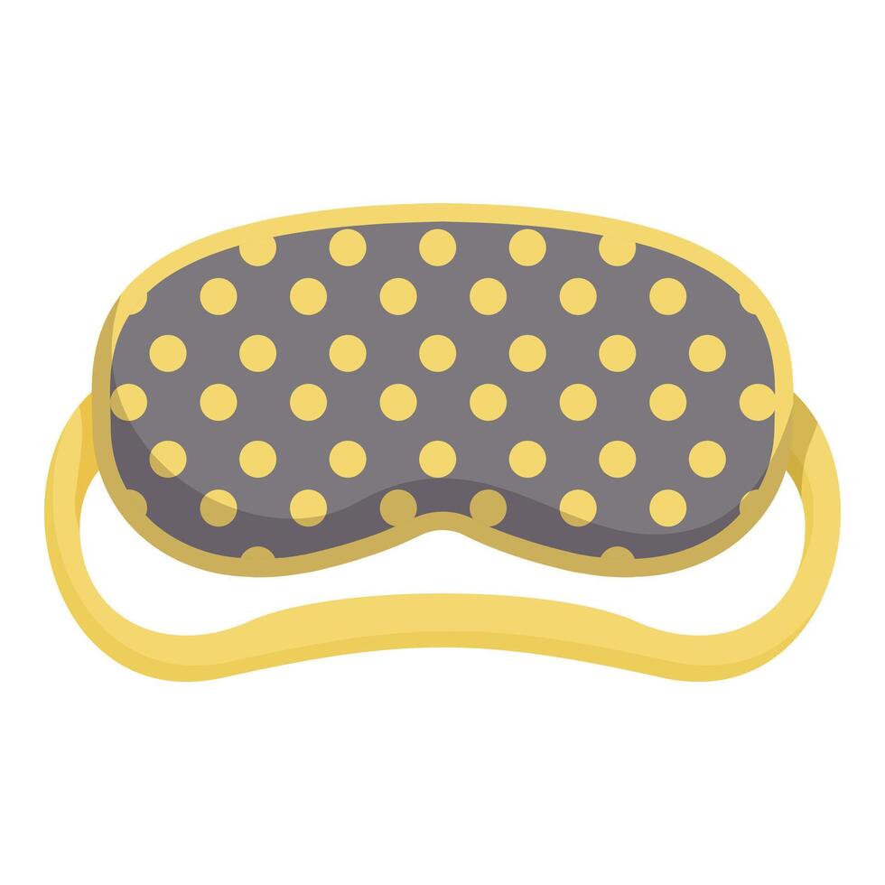 Yellow polka dot sleeping mask for blocking out light vector