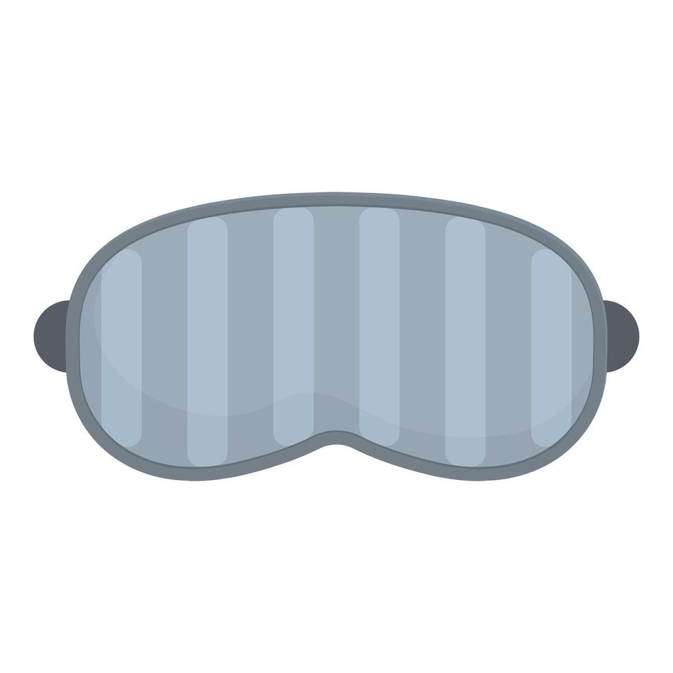 Grey sleeping mask with stripes for sleeping well and having sweet dreams vector