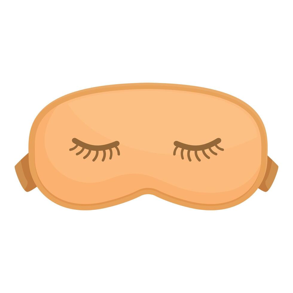 Orange sleeping mask for sleeping well and having sweet dreams vector