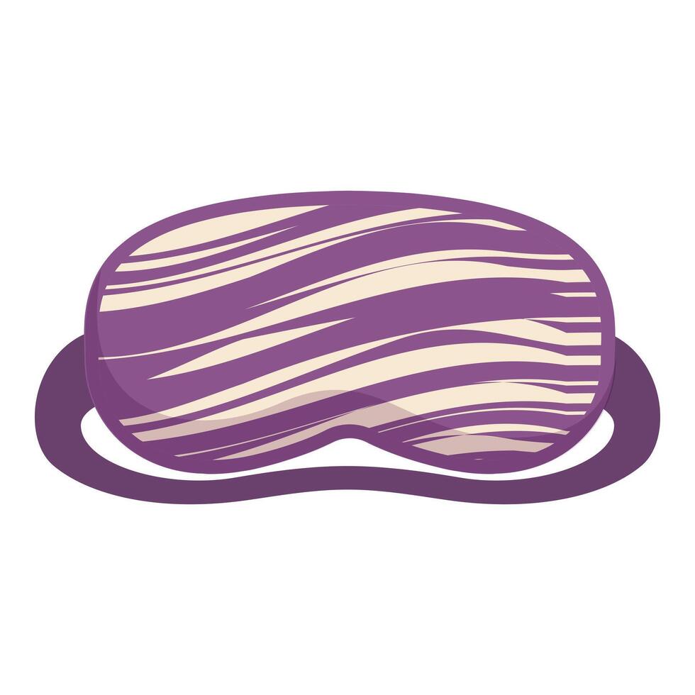 Purple and beige sleep mask for blocking out light and getting rest vector