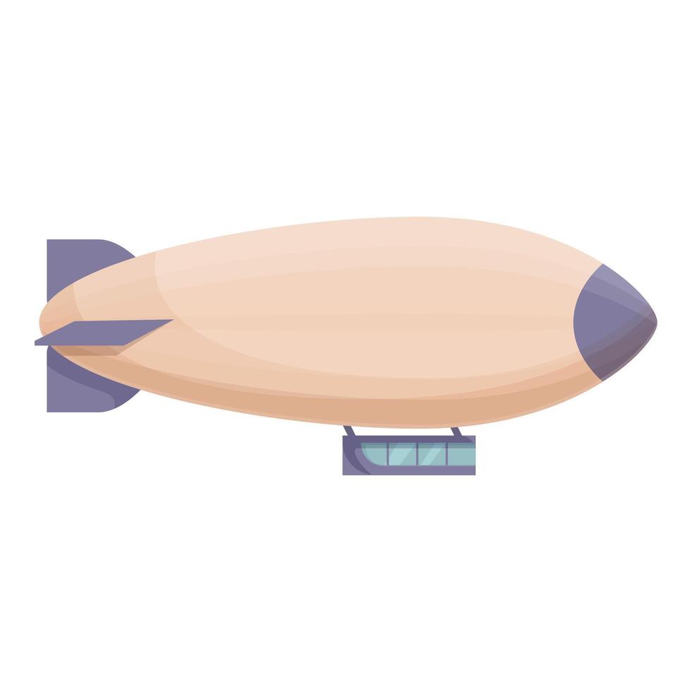 Big zeppelin airship flying in the sky with helium advertising banner vector