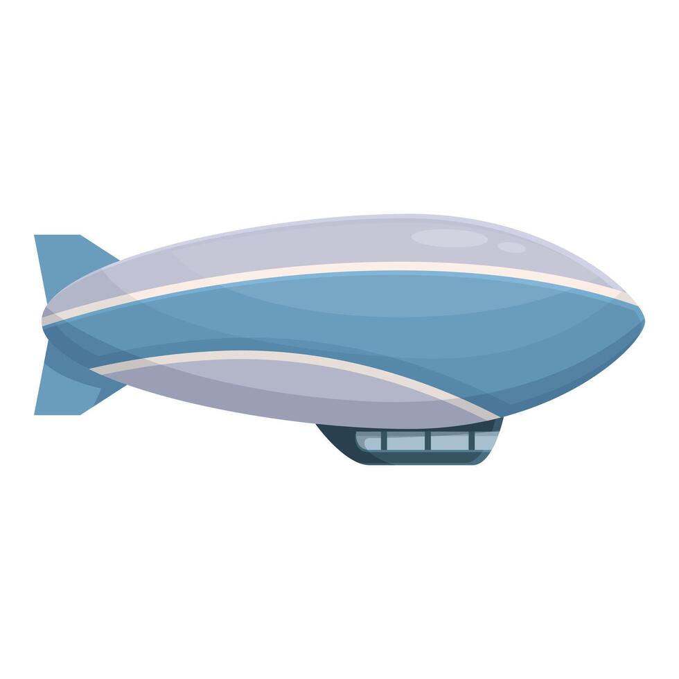 Blue and grey blimp flying through the air vector
