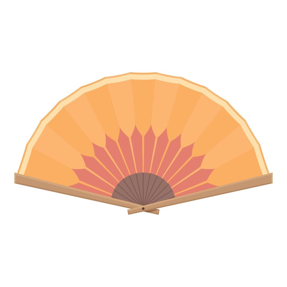 Traditional asian style handheld fan for cooling down vector