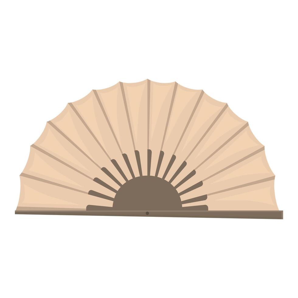 Traditional japanese fan open displaying beautiful craftsmanship vector