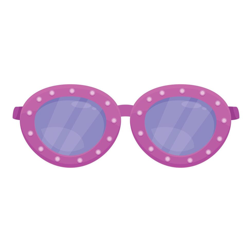 Glamorous pink sunglasses with white dots for fashionable summer outfit vector