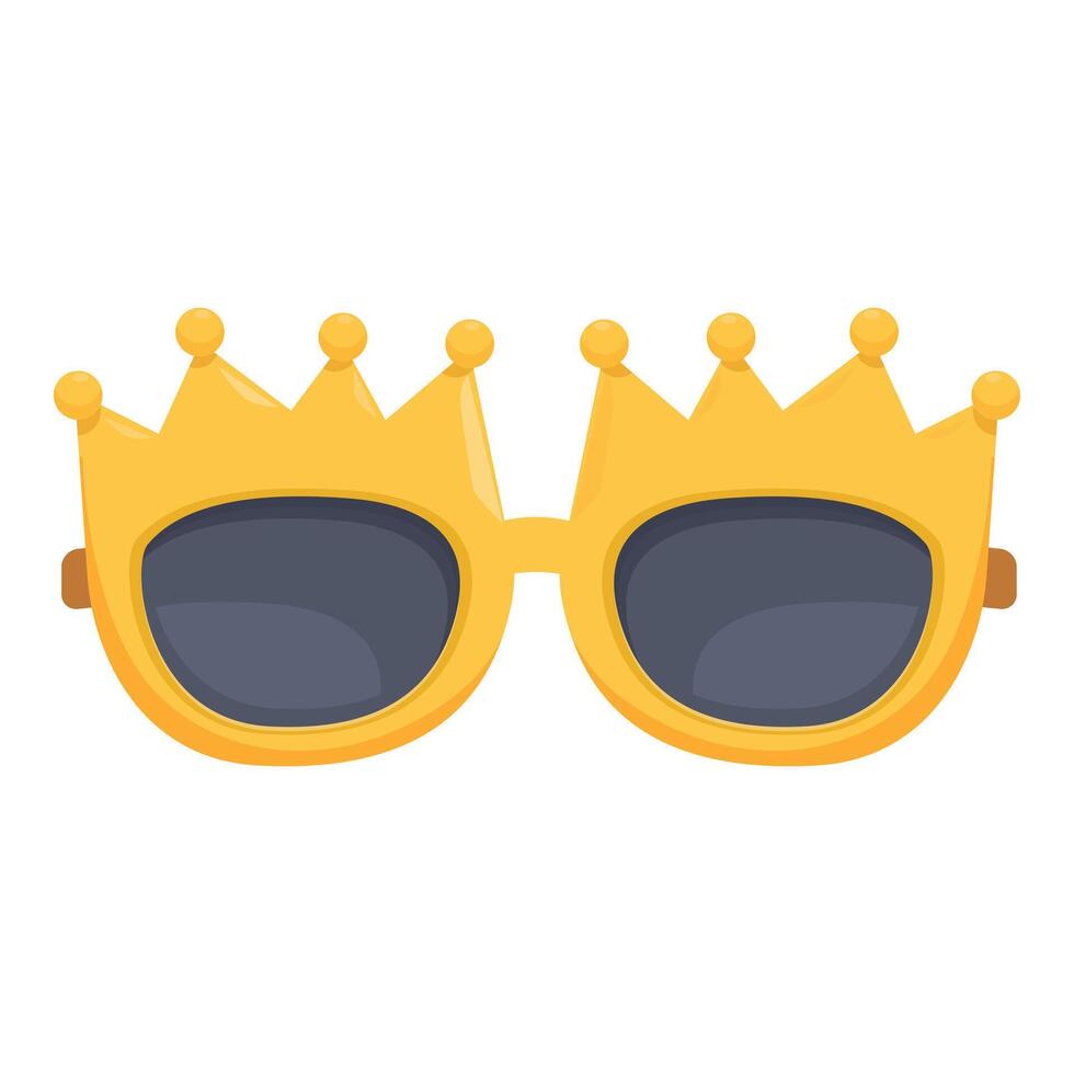 Golden crown sunglasses bringing royalty and style to summer vector
