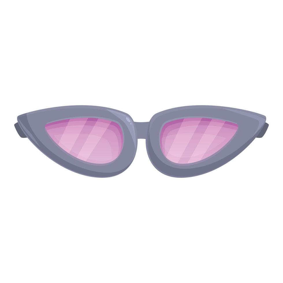 Cat eye sunglasses with pink lenses are giving retro summer vibes vector