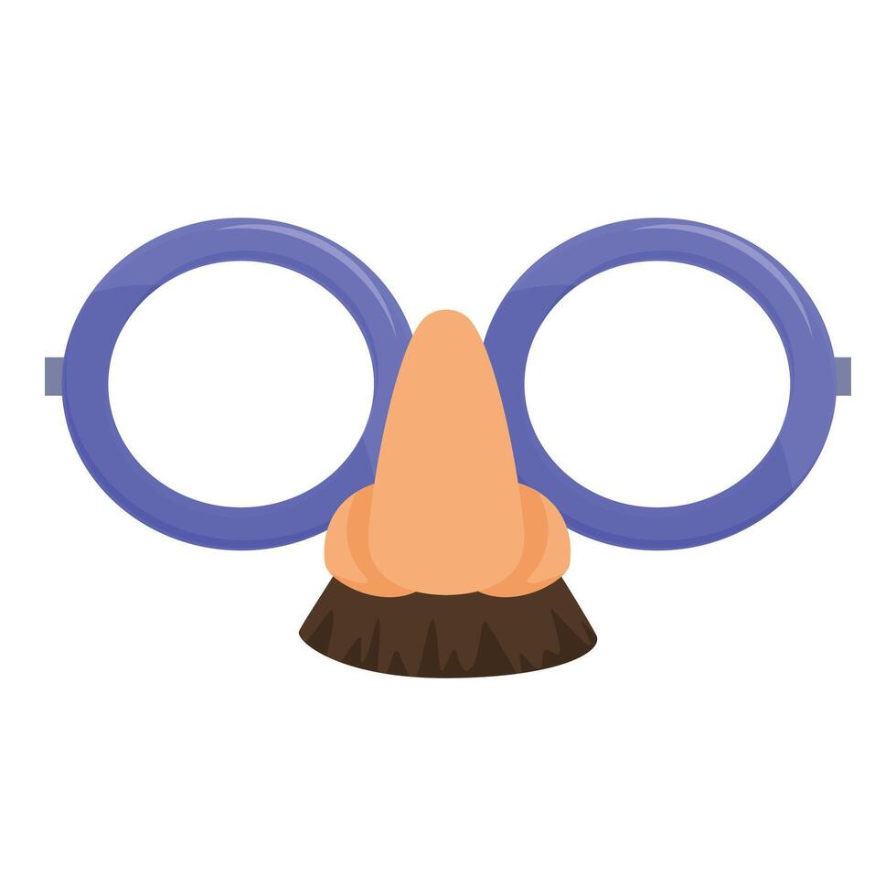 Funny round glasses with fake nose and mustache being worn for april fools day vector