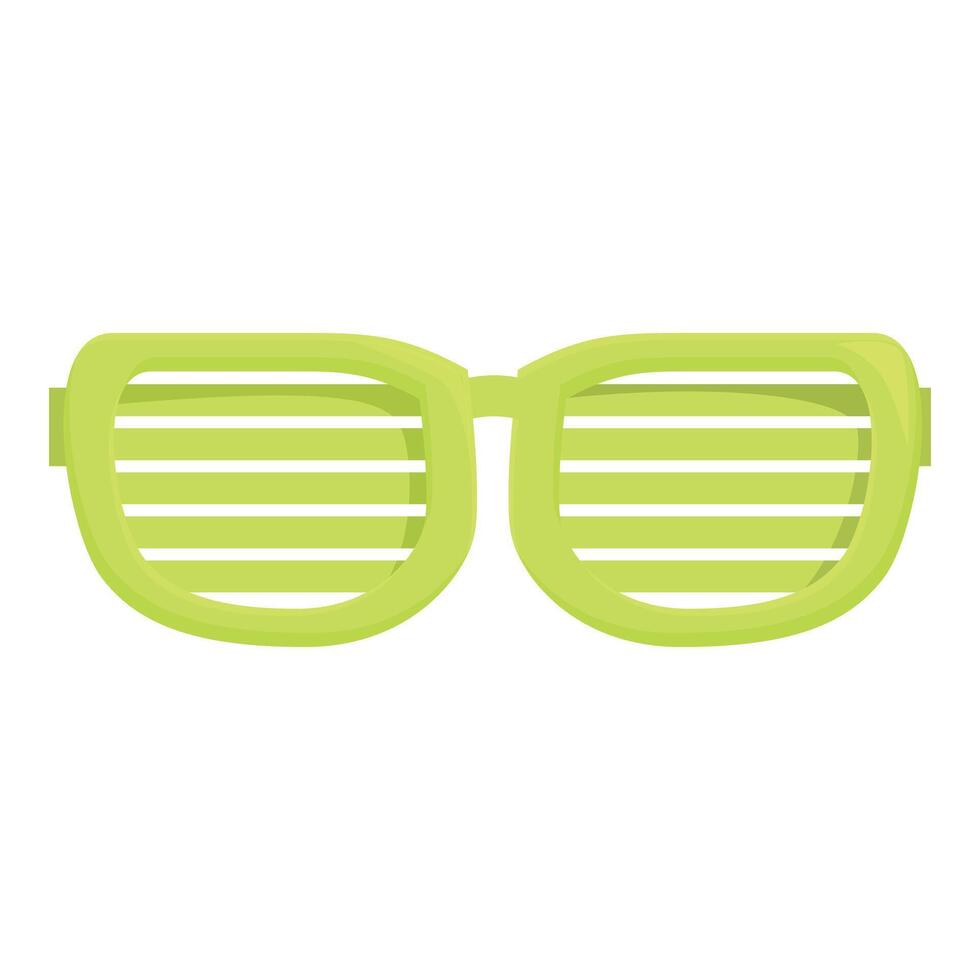 Green shutter shades sunglasses protecting from sun with style for summer beach party vector
