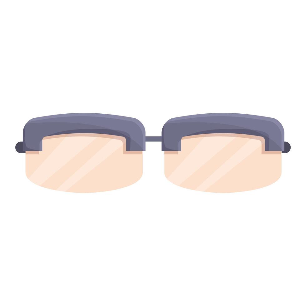 Modern eyeglasses with plastic frame for protecting eyes while working on computer vector
