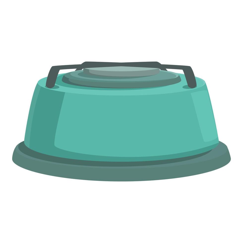 Camping stove standing on a white background in cartoon style vector