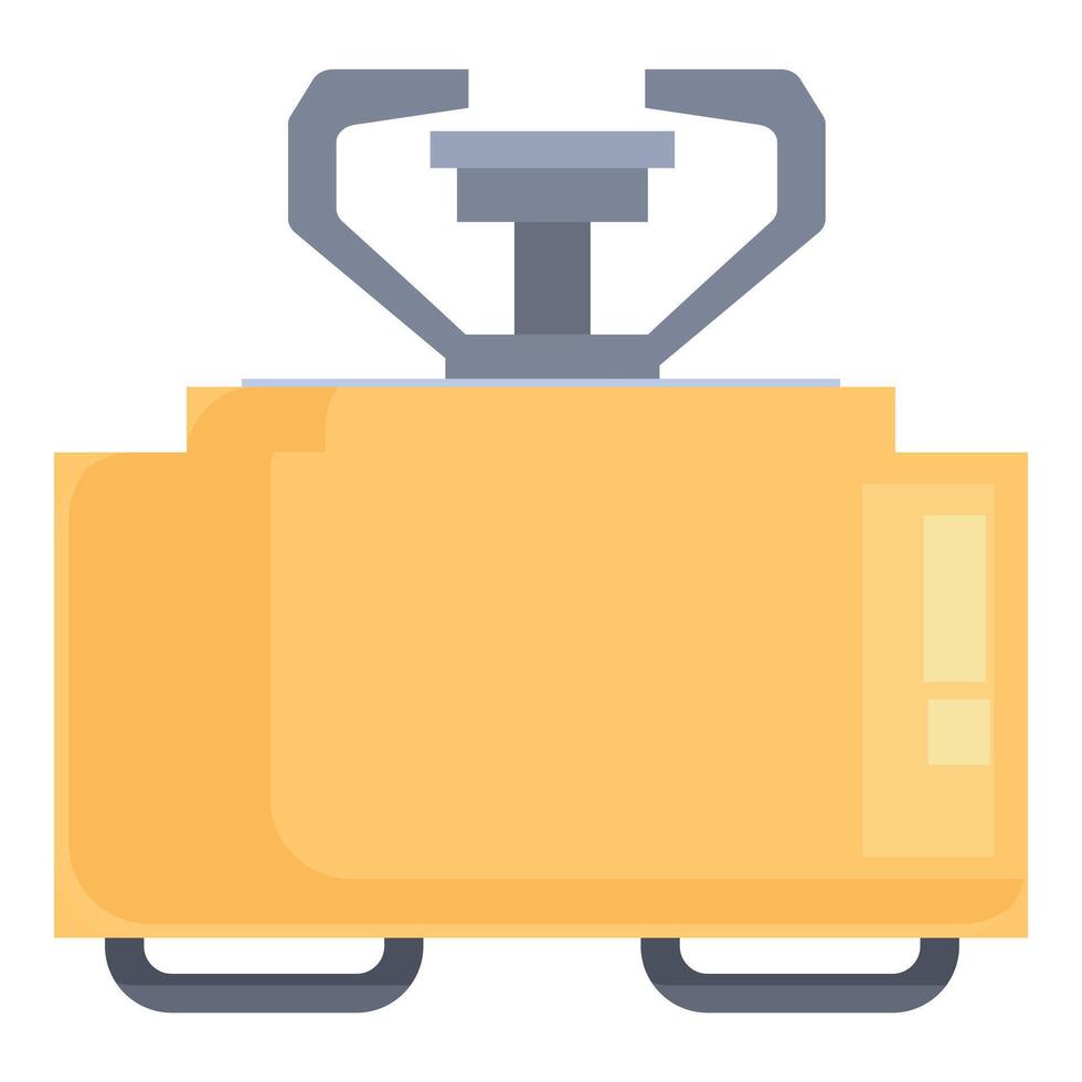 Portable gas burner for camping is standing on a white background vector