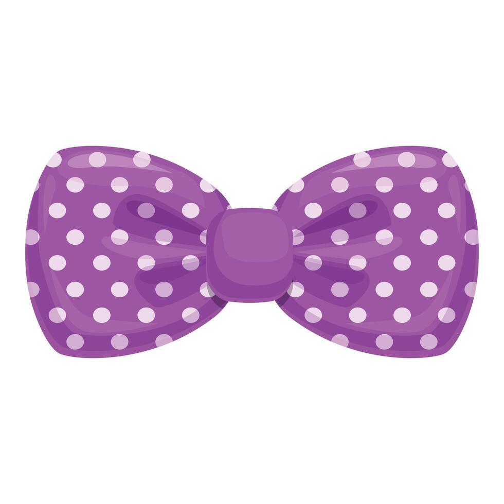Purple bow tie with white polka dots adding a touch of elegance and playfulness to a formal occasion vector