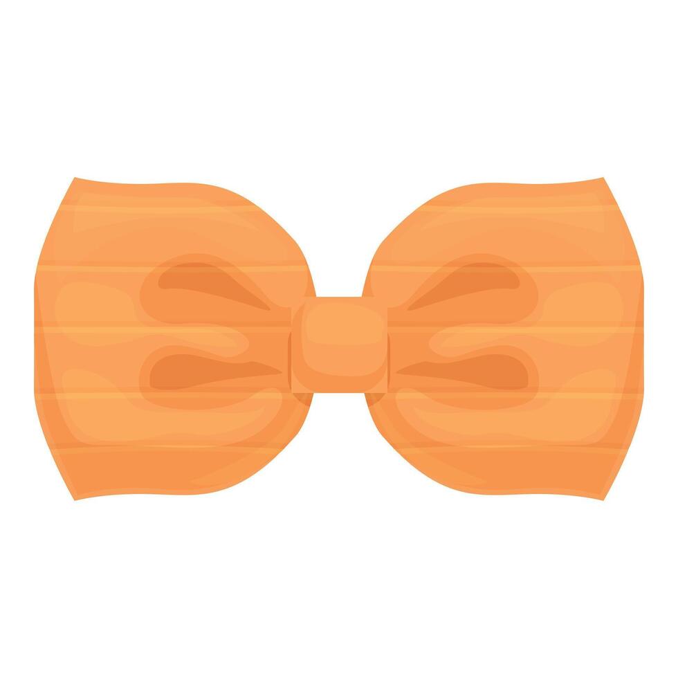 Orange striped bow tie knotted and waiting for a party vector